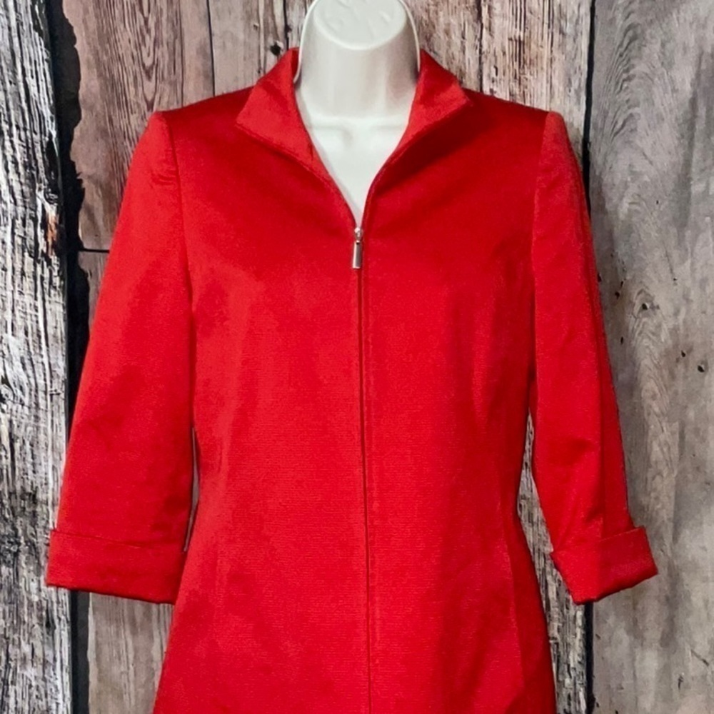 Linda Allard Ellen Tracy Red Jacket, Size 2